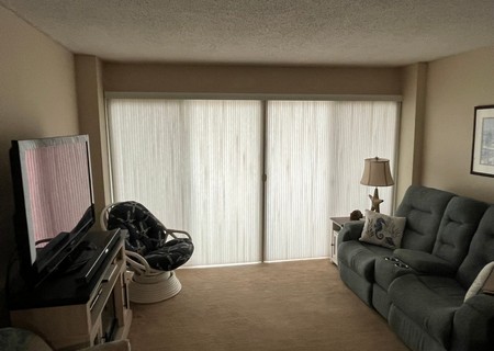 Cellular honeycomb sliding vertical shades coastal home greenville sc