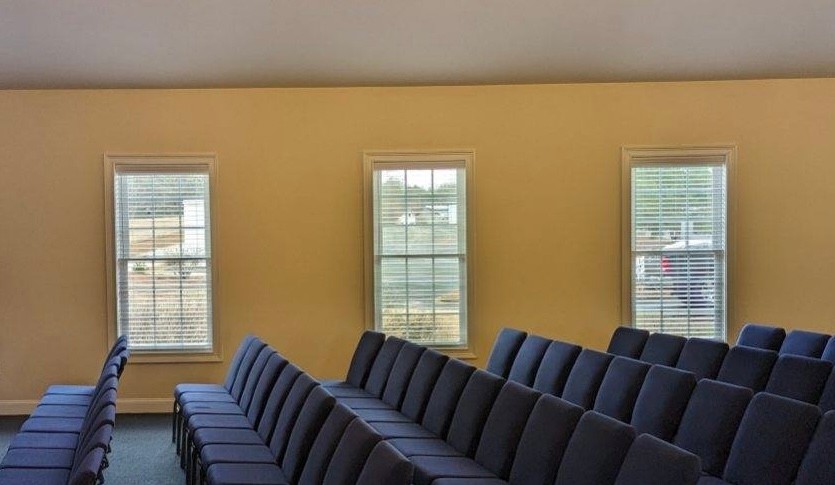 Professional, Functional Cordless Faux Wood Blinds for Midway Bible Church on Spearman Rd in Pelzer, SC